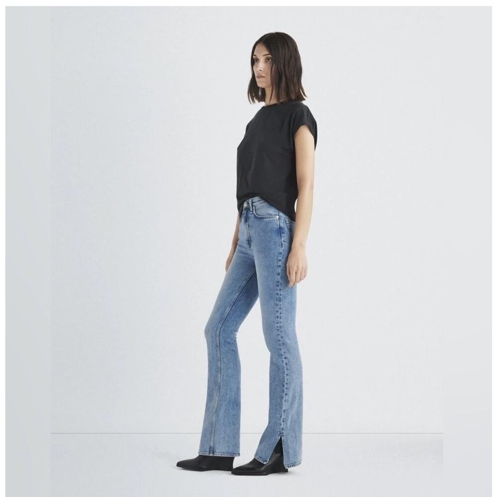 Rag & Bone Jeans Womens 23 Peyton High Rise Bootcut Stretch Slit Hem Denim Pants